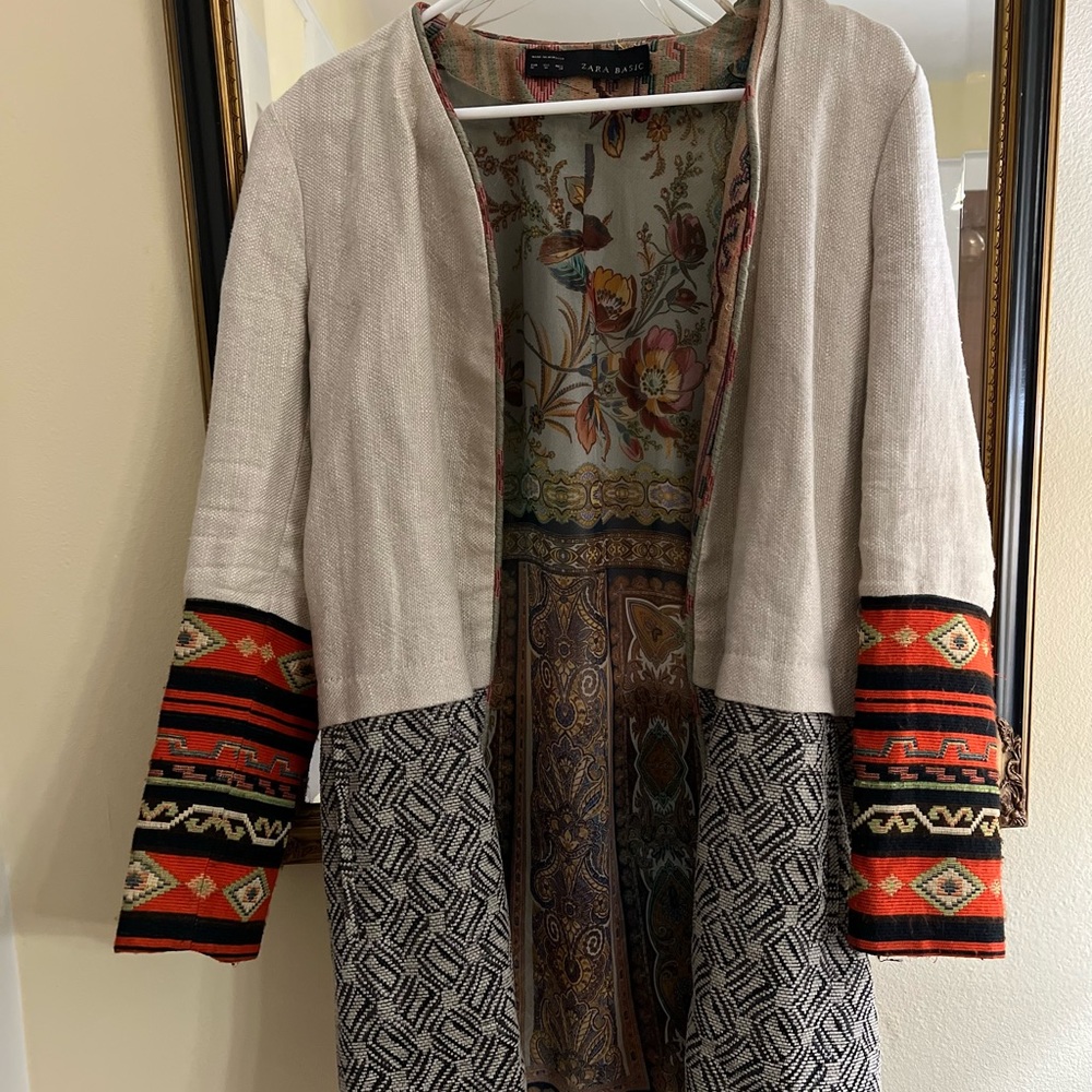 Zara Basic Mix Pattern Jacket Blazer - image 1